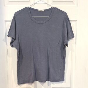Buck Mason Made in America Blue Crew Neck Short Sleeve Tee T-Shirt Large L